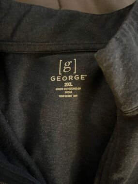 George Men's Black Lightweight Hooded Shirt Jacket